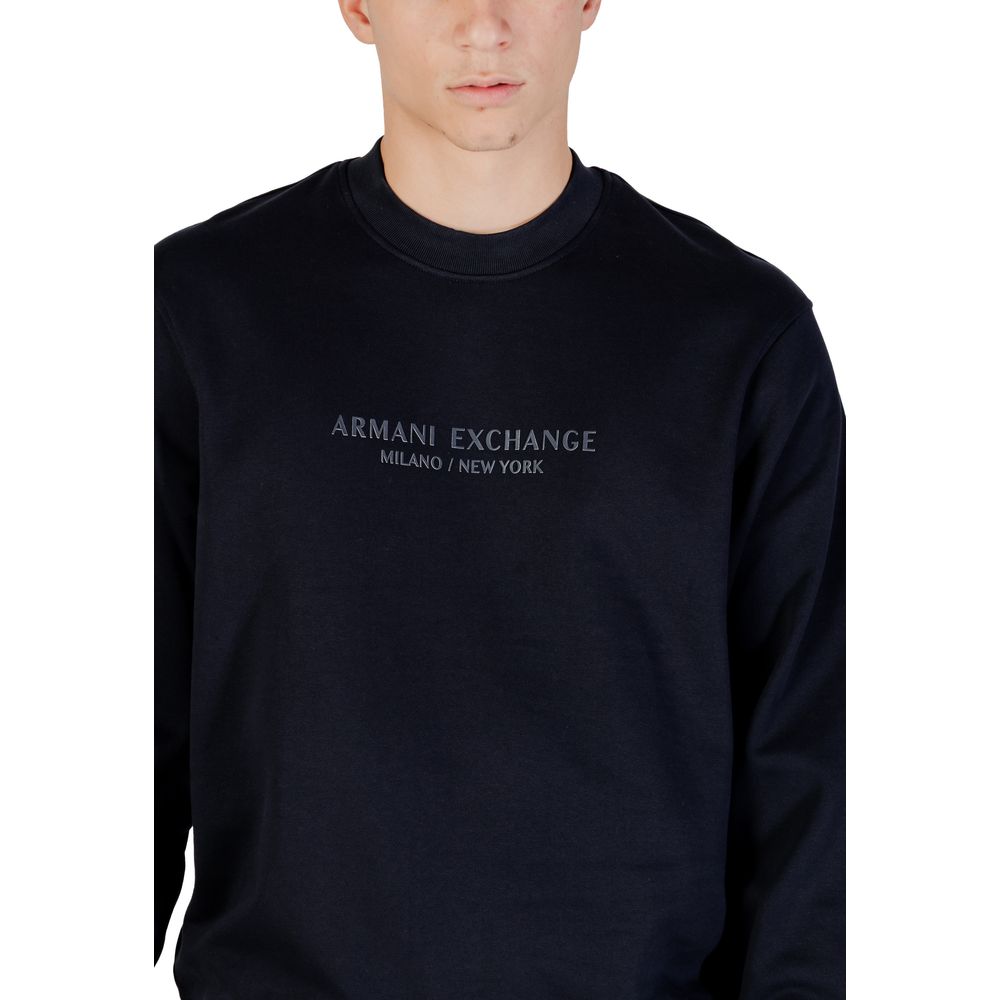 Armani Exchange Blue Cotton Sweatshirt