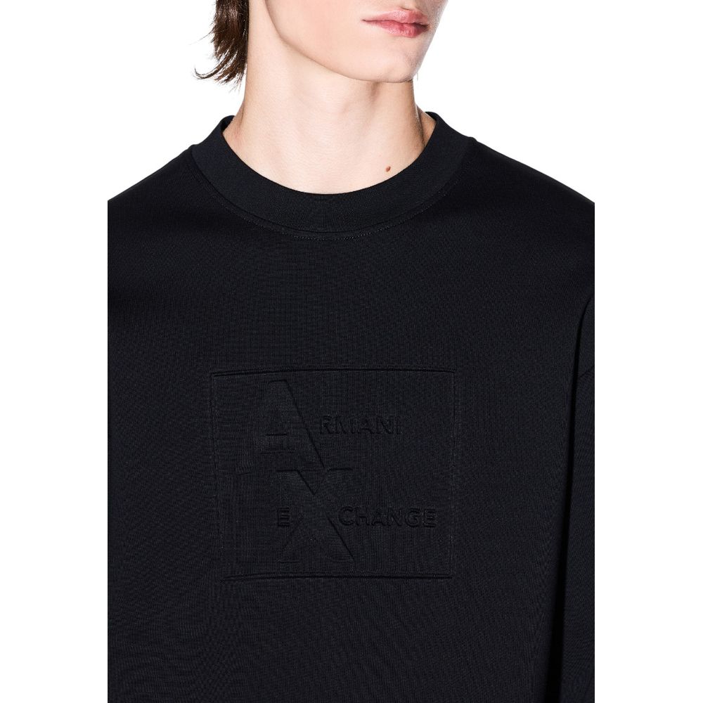 Armani Exchange Black Cotton Sweatshirt