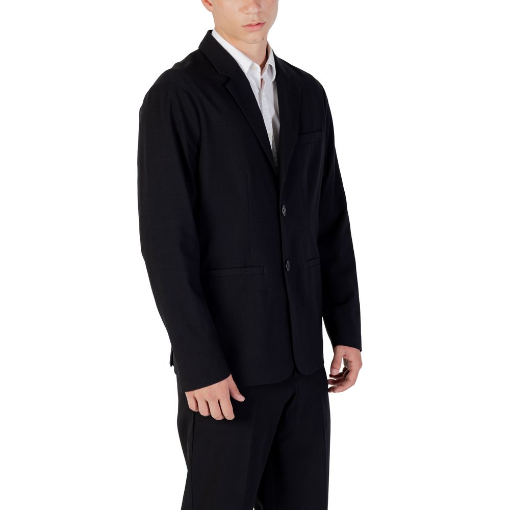 Armani Exchange Black Lyocell Blazer
