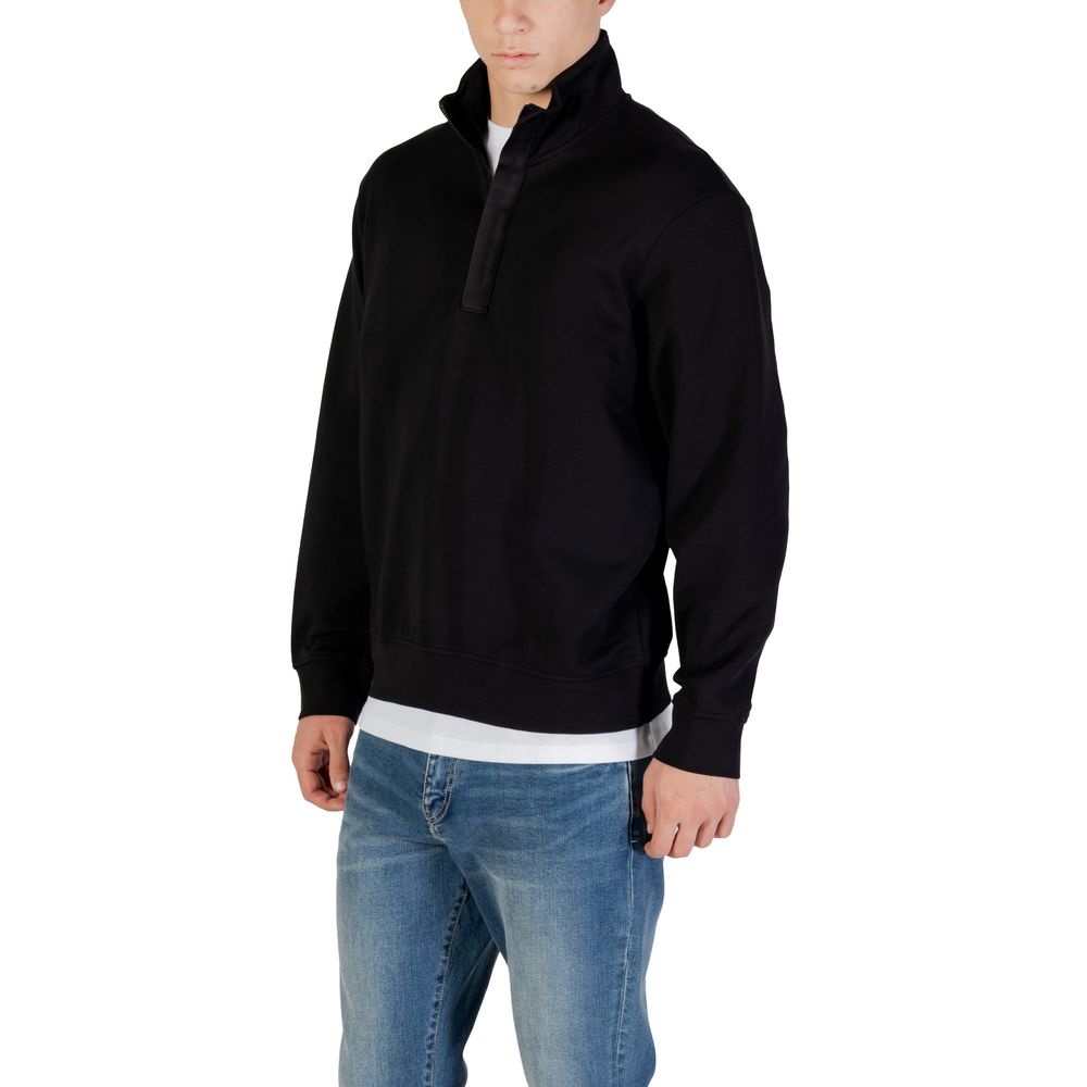 Armani Exchange Black Cotton Sweatshirt