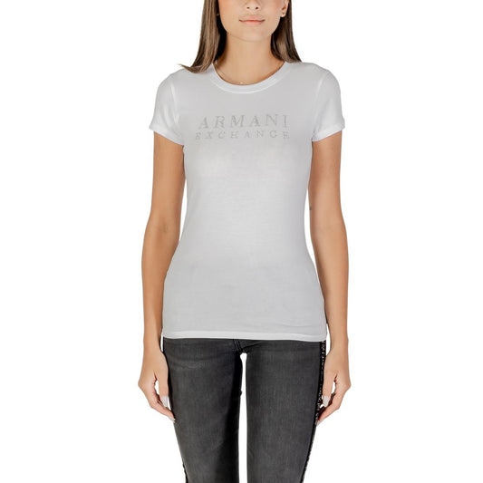 Armani Exchange White Cotton T-Shirt