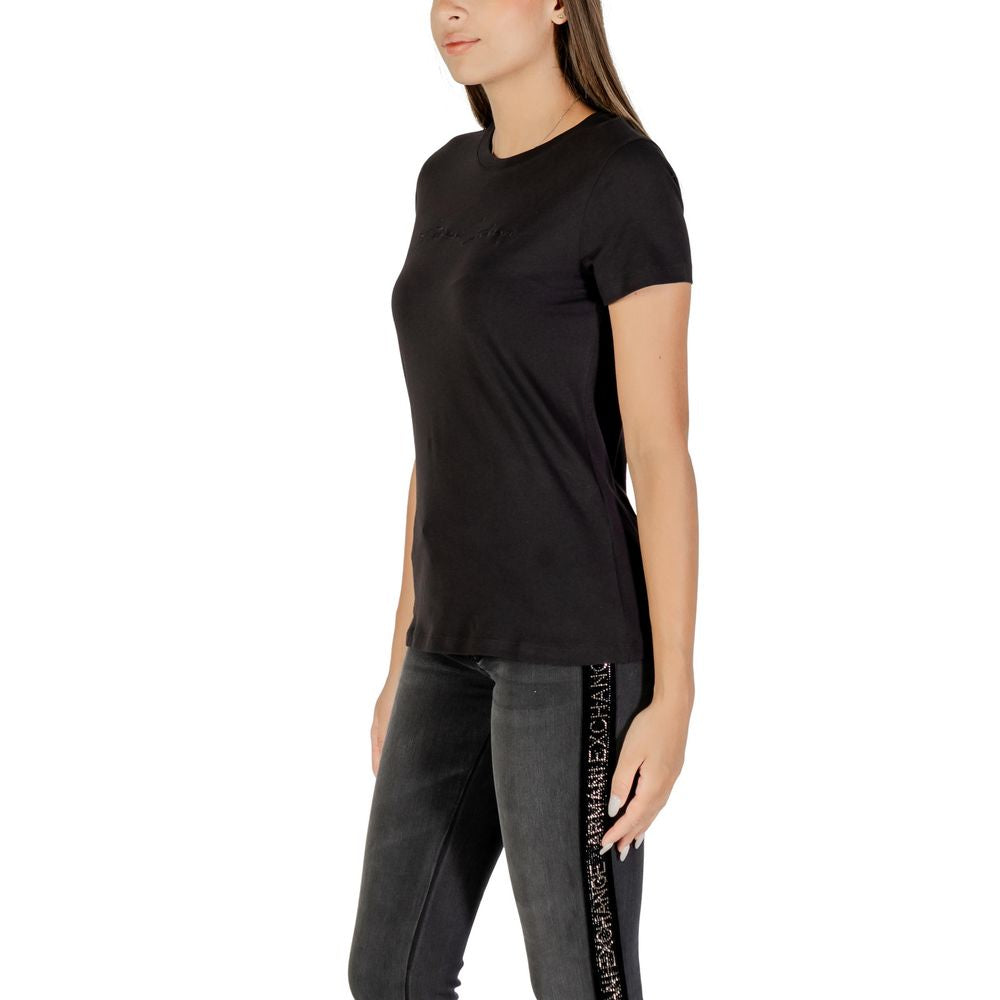 Armani Exchange Black Cotton T-Shirt