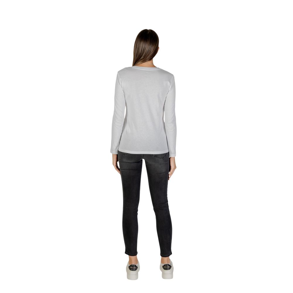 Armani Exchange White Cotton Long Sleeve T-Shirt