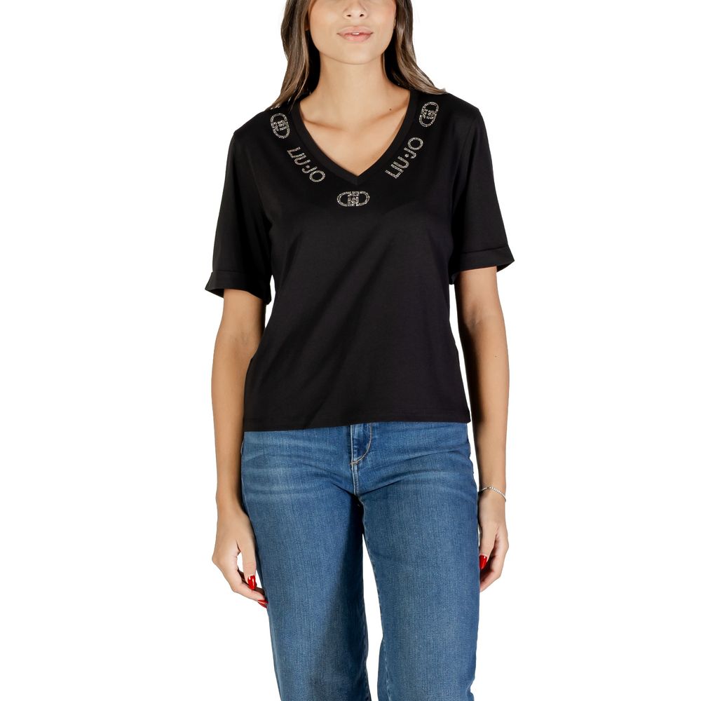 Liu Jo Black Cotton T-Shirt