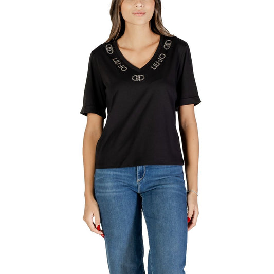 Liu Jo Black Cotton T-Shirt
