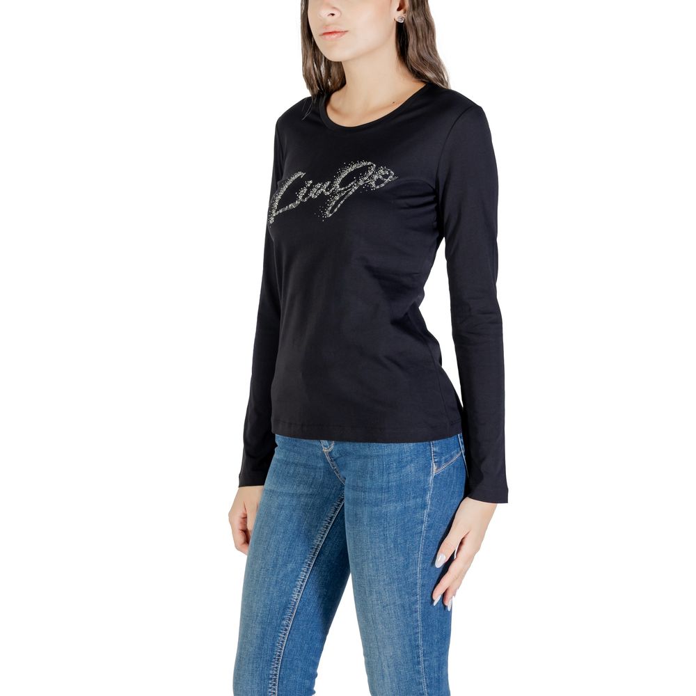 Liu Jo Black Cotton Long Sleeve T-Shirt