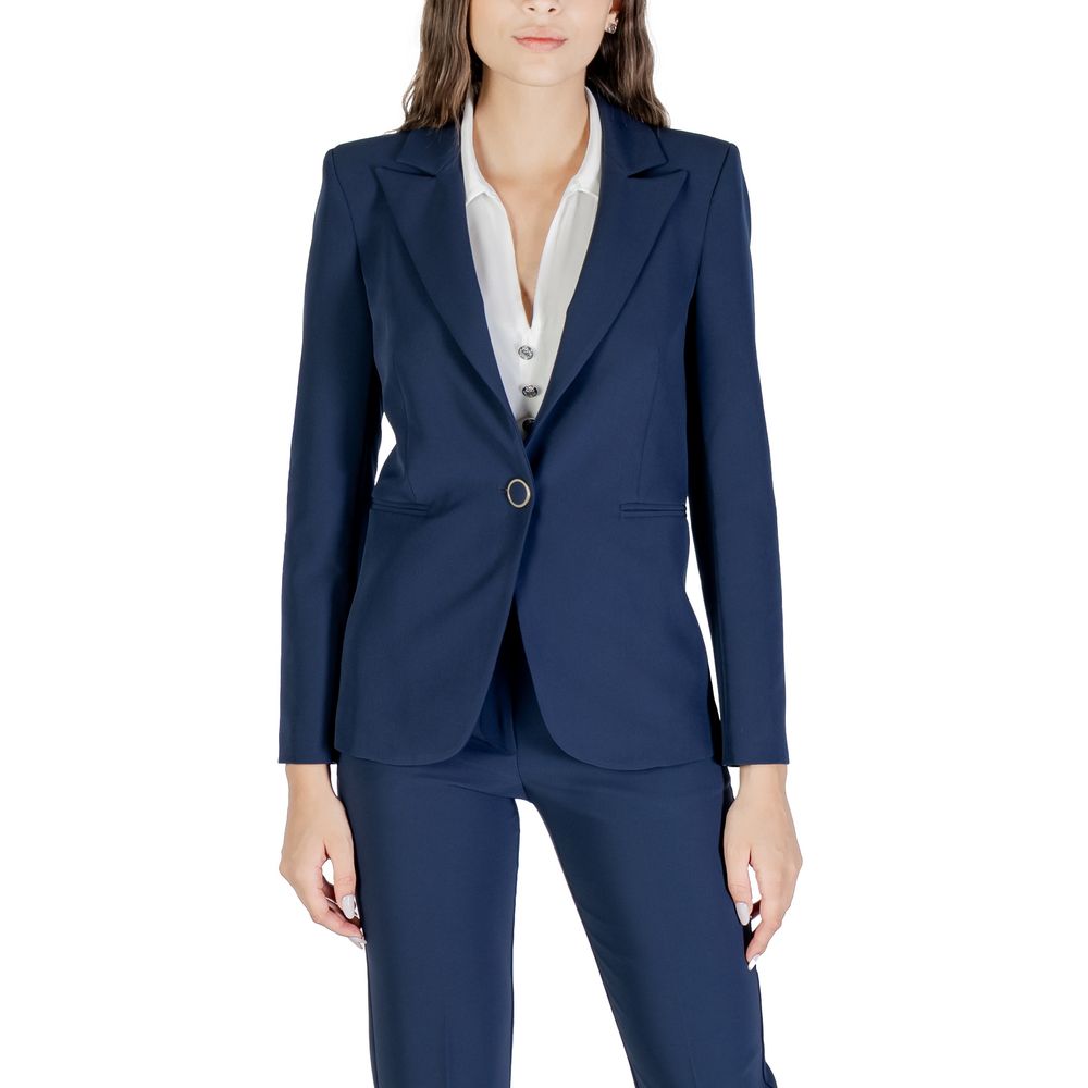 Rinascimento Blue Polyester Blazer