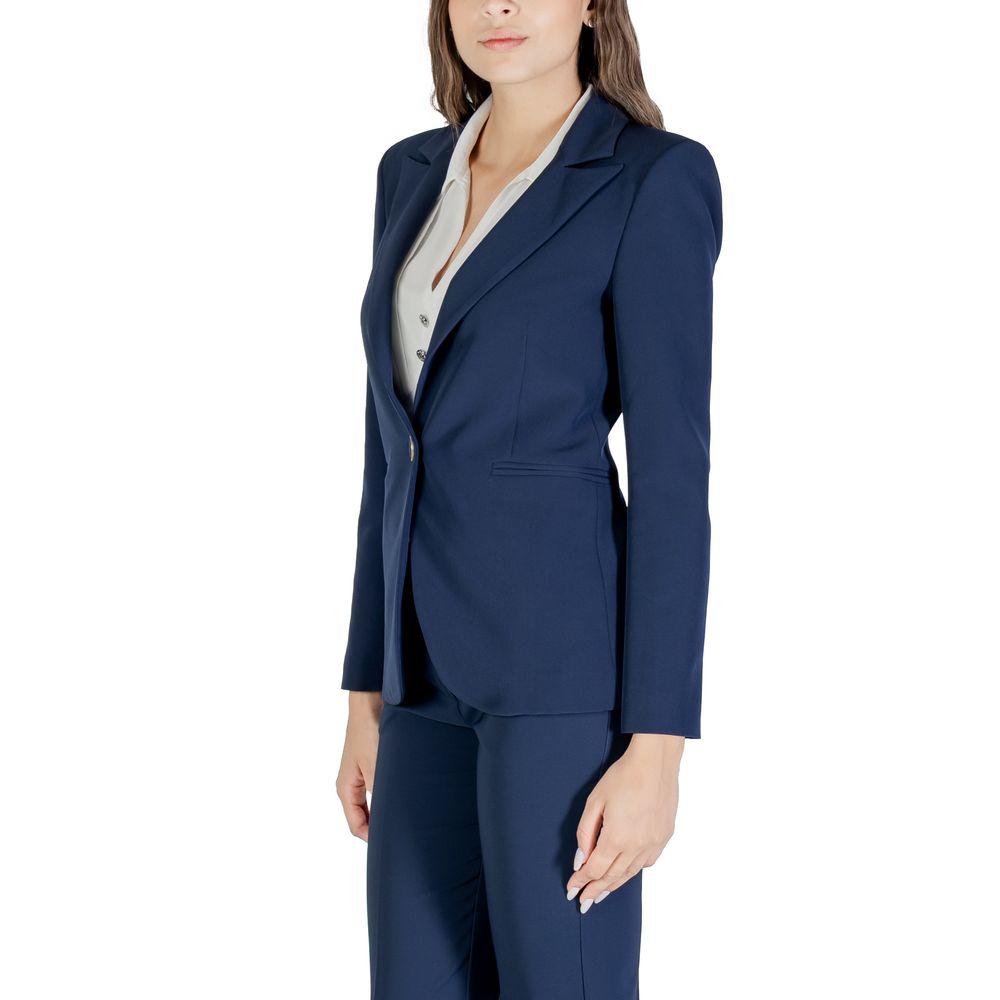 Rinascimento Blue Polyester Blazer