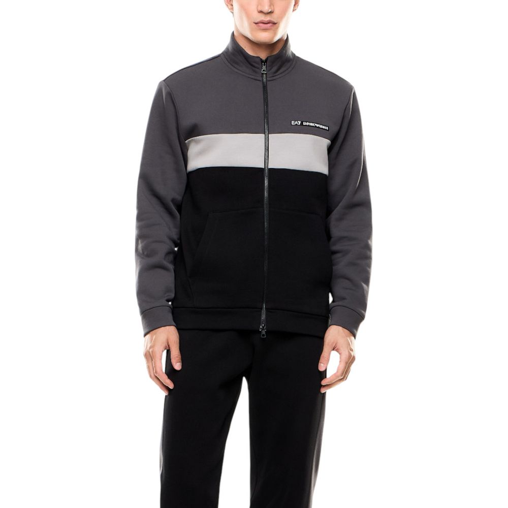 EA7 Emporio Armani Black Cotton Sweatsuit