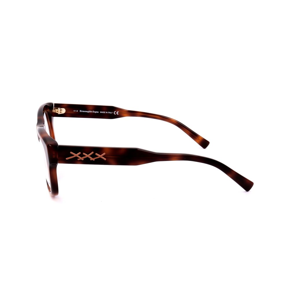 Ermenegildo Zegna Brown Resin Glasses (Frames)