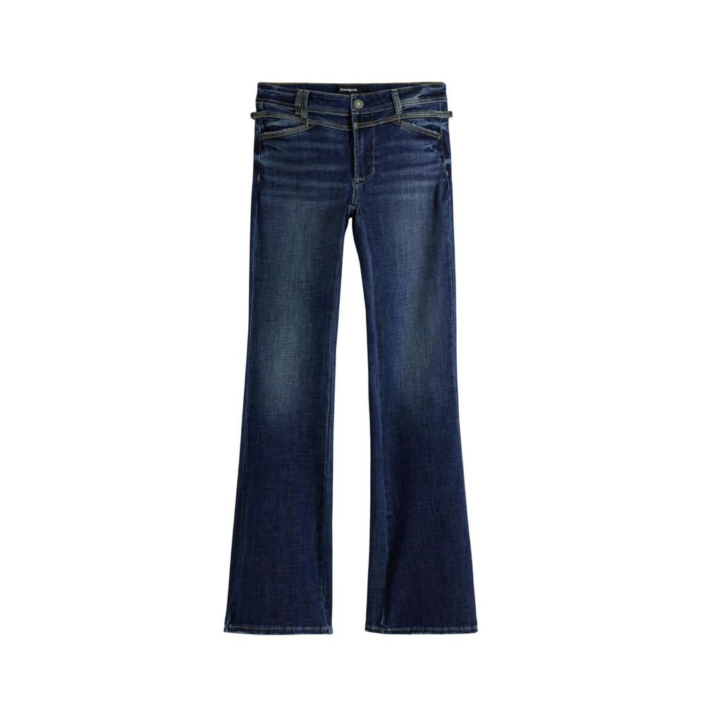 Desigual Blue Cotton Bootcut Jeans