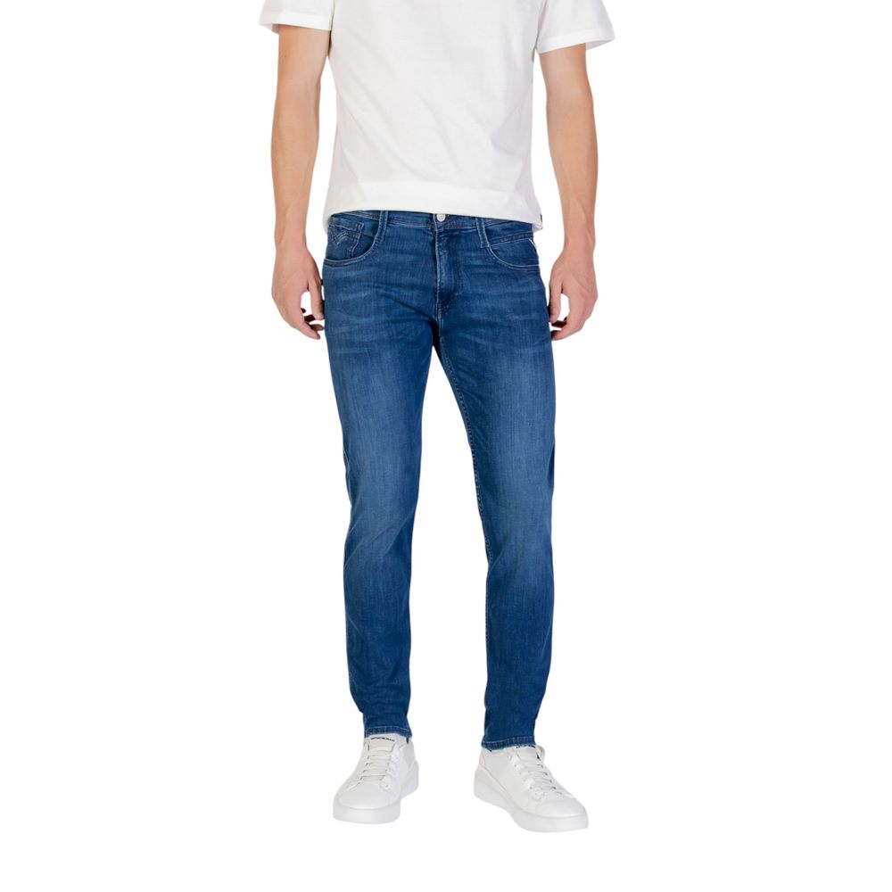 Replay Blue Cotton Skinny Jeans