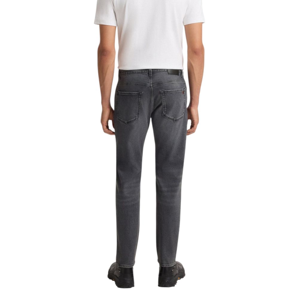 Hugo Boss Gray Cotton Relaxed Fit Jeans