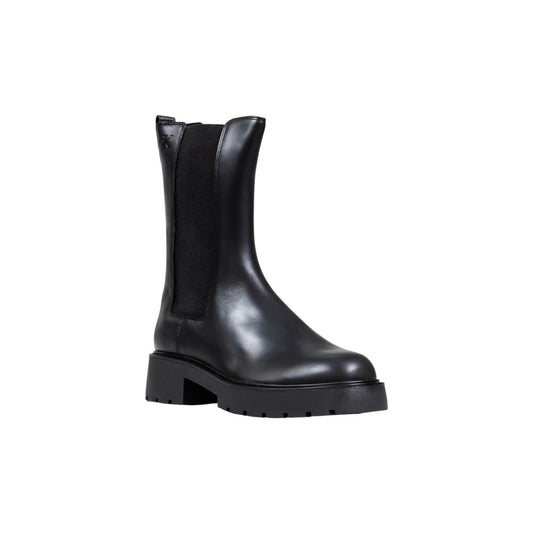 Calvin Klein Jeans Black Leather Ankle Boots