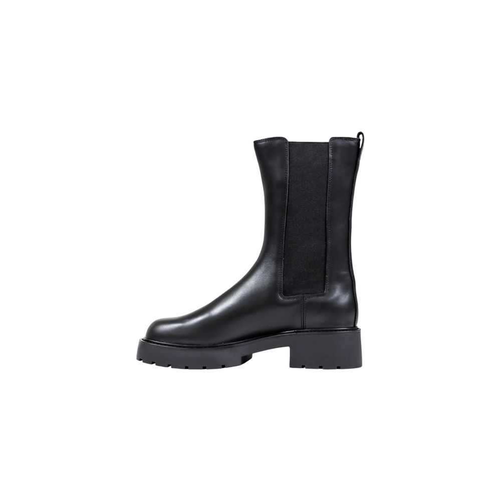 Calvin Klein Jeans Black Leather Ankle Boots