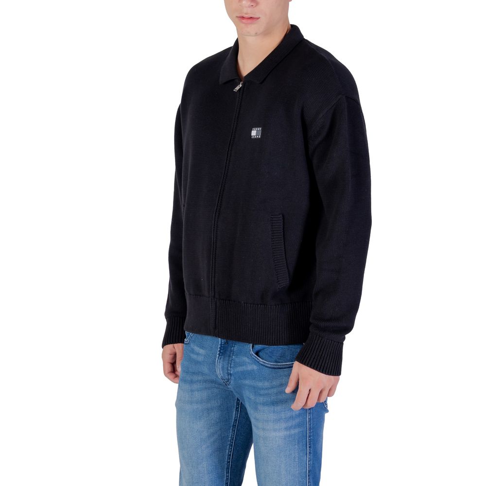 Tommy Hilfiger Jeans Black Recycled Cotton Cardigan