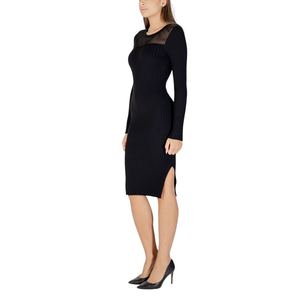 Morgan De Toi Black Viscose Midi Dress