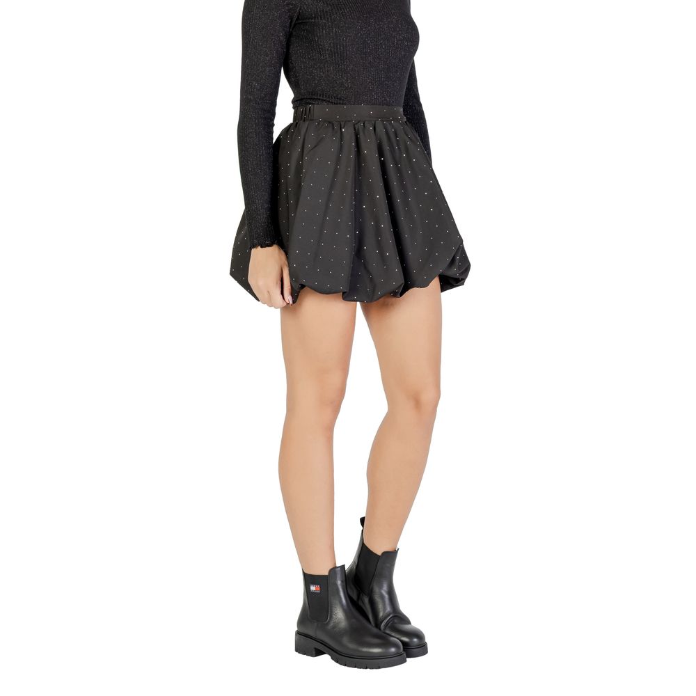 Jacqueline De Yong Black Polyester Mini Skirt