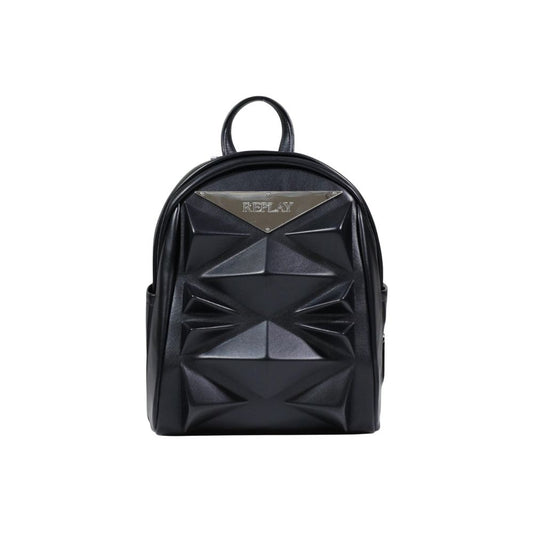 Replay Black Polyethylene Backpack