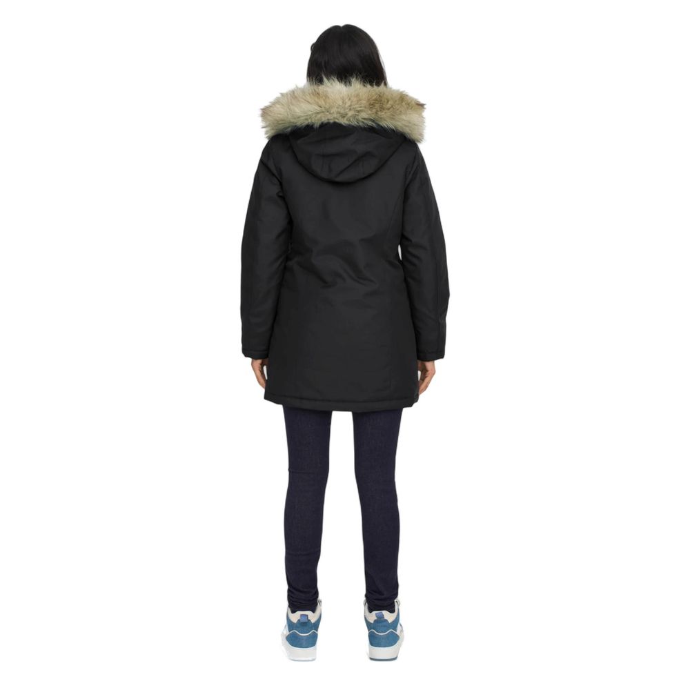 Only Black Polyester Parka