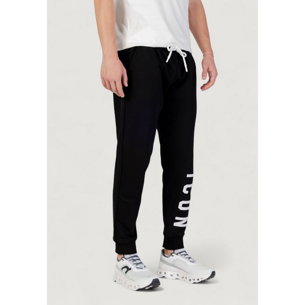 Icon Black Cotton Joggers (Workout Pants)