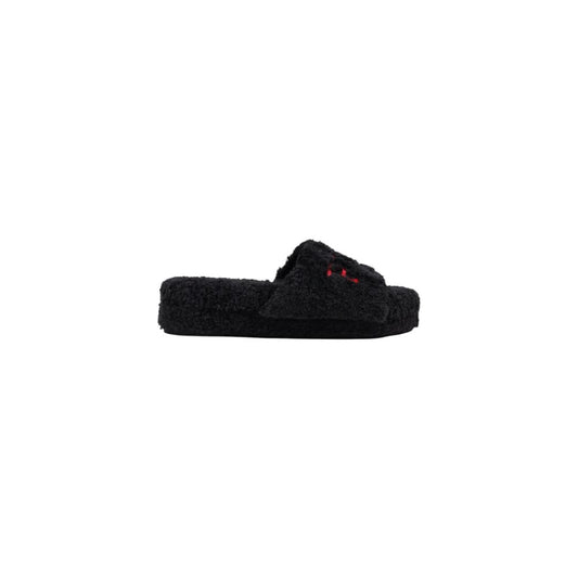 Ralph Lauren Black Textile Slippers