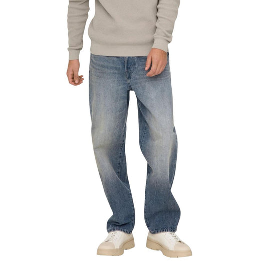 Only & Sons Blue Recycled Cotton Relaxed Fit Jeans