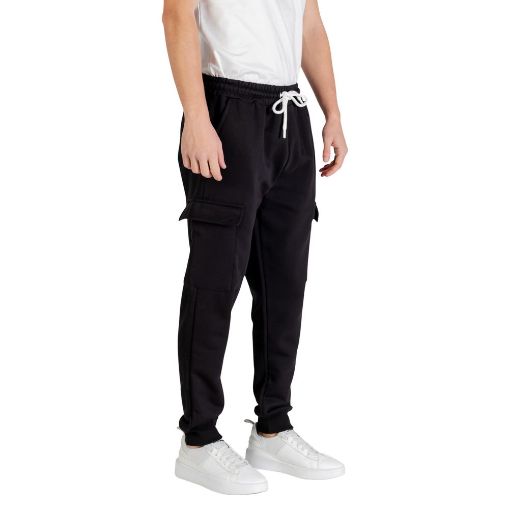 Icon Black Cotton Joggers (Workout Pants)