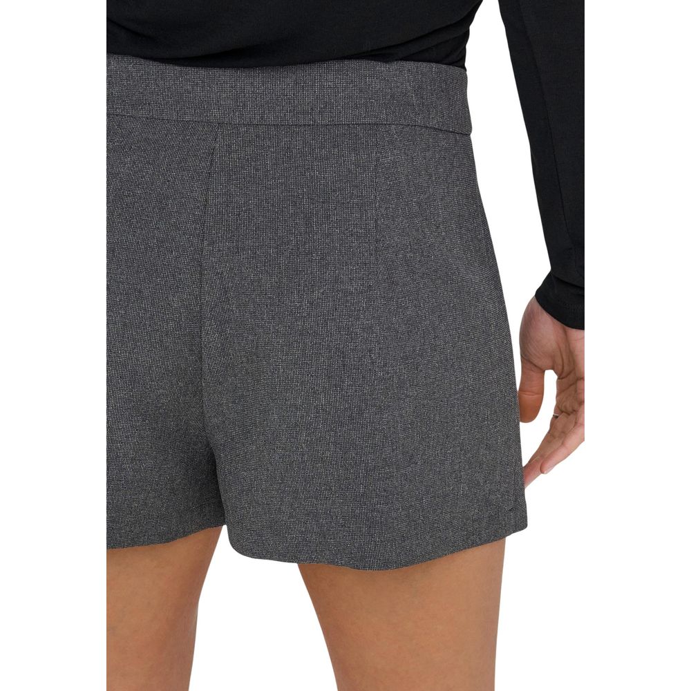Jacqueline De Yong Gray Polyester Shorts