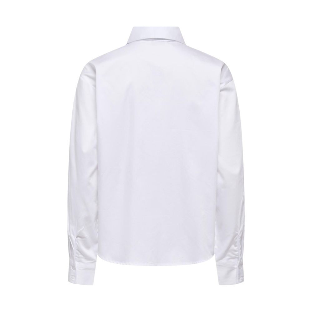 Jacqueline De Yong White Cotton Blouse
