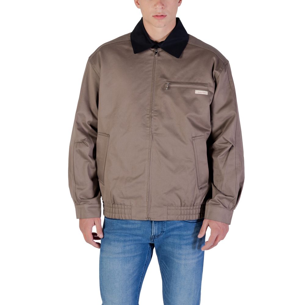 Calvin Klein Jeans Brown Cotton Bomber
