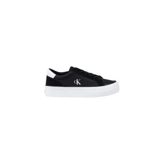 Calvin Klein Jeans Black And White Recycled Polyamide Platform Sneakers