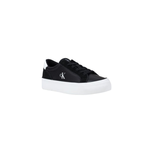 Calvin Klein Jeans Black And White Recycled Polyamide Platform Sneakers