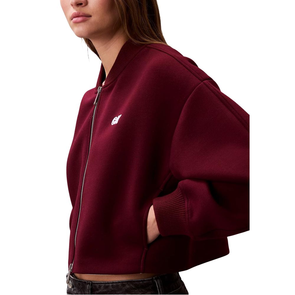 Calvin Klein Jeans Bordeaux Viscose Bomber