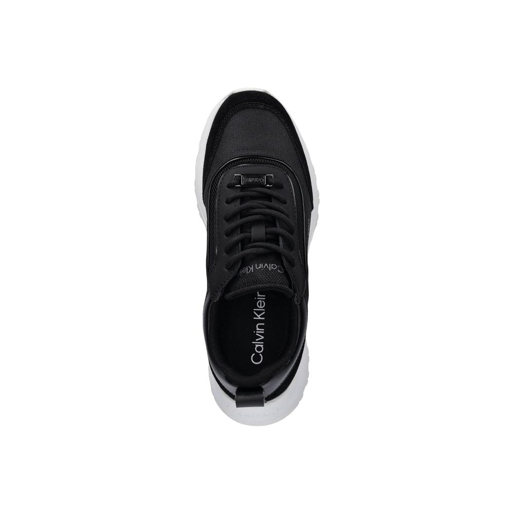 Calvin Klein Black Leather Athletic Sneakers