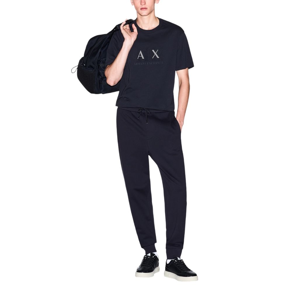 Armani Exchange Blue Cotton T-Shirt