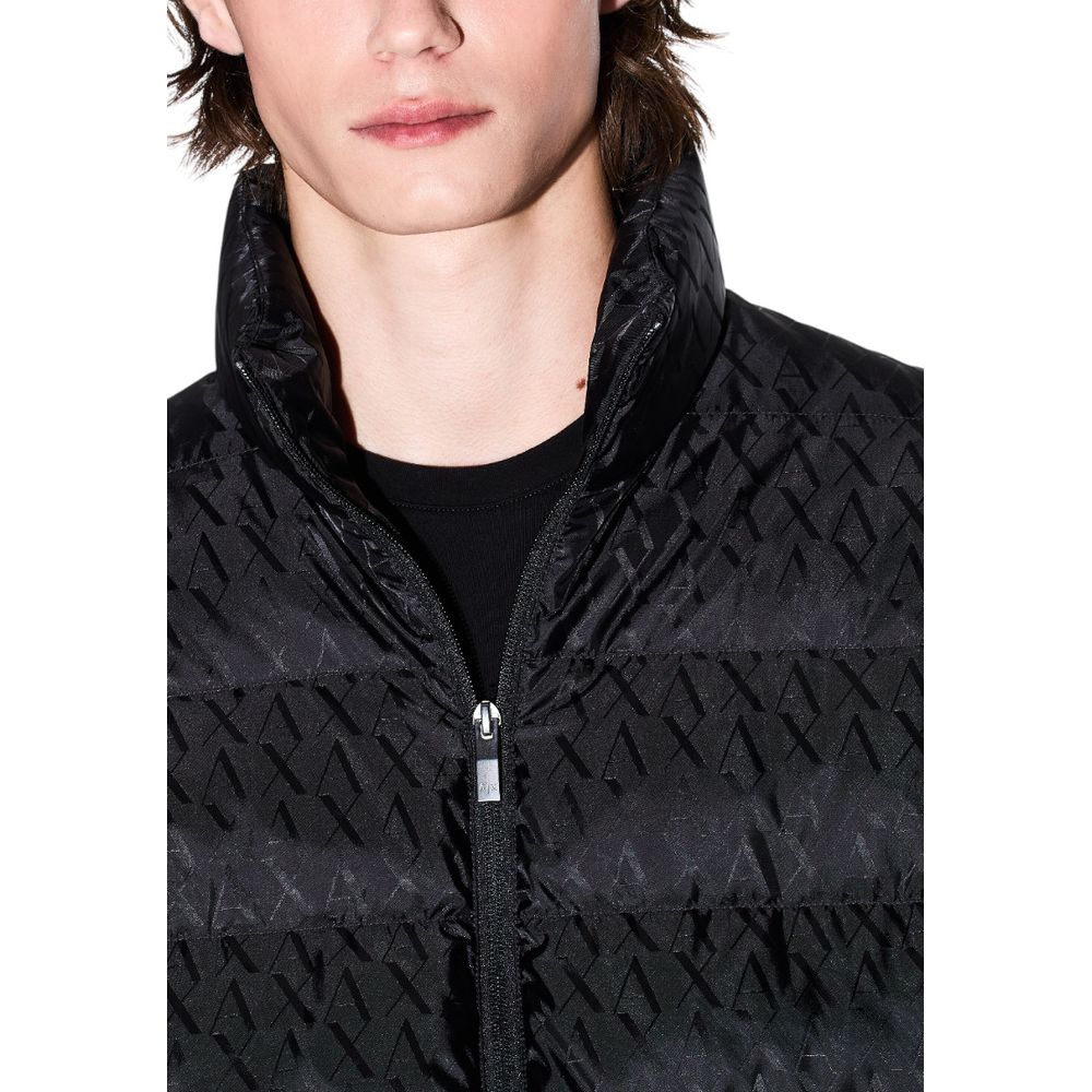 Armani Exchange Black Polyamide Coat