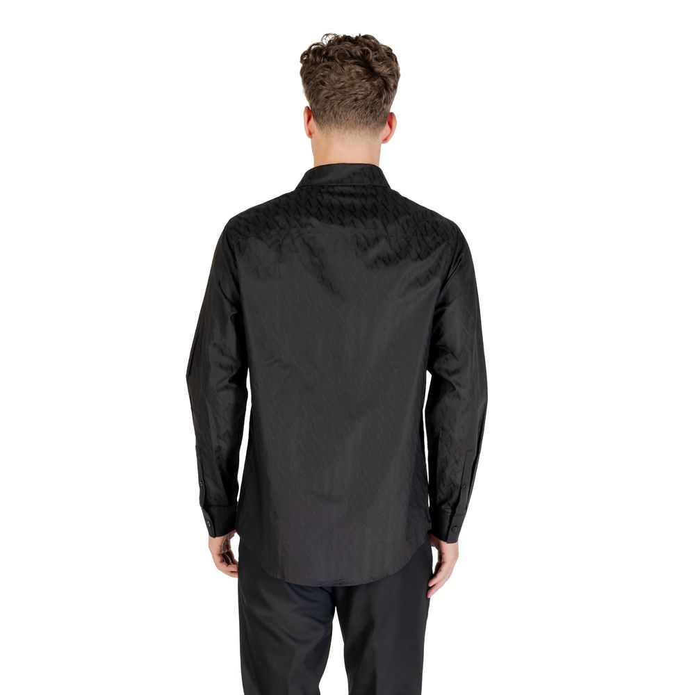 Armani Exchange Black Cotton Dress Shirt