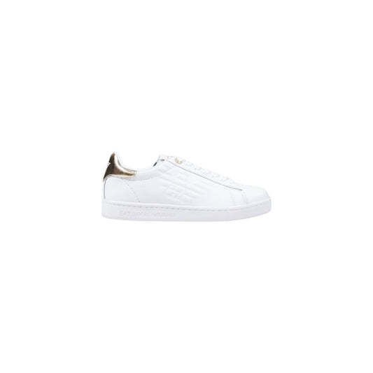EA7 Emporio Armani White Leather Low Top Sneakers