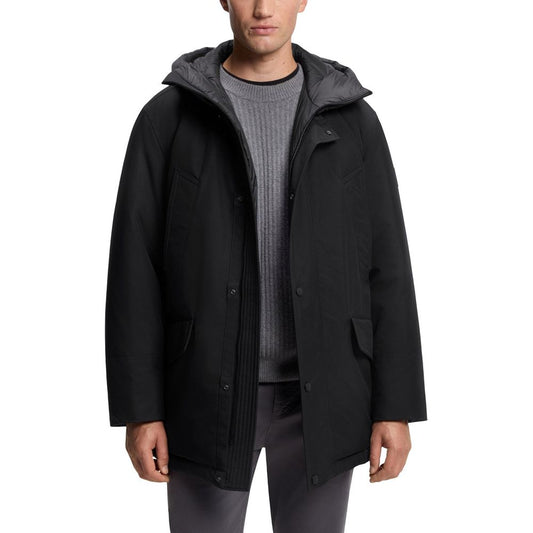 Hugo Boss Black Polyester Full-Length Jacket