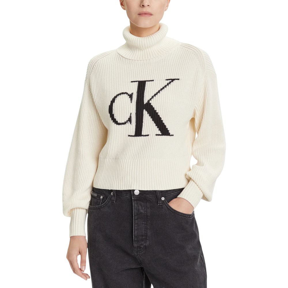 Calvin Klein Jeans Beige Cotton Sweatshirt