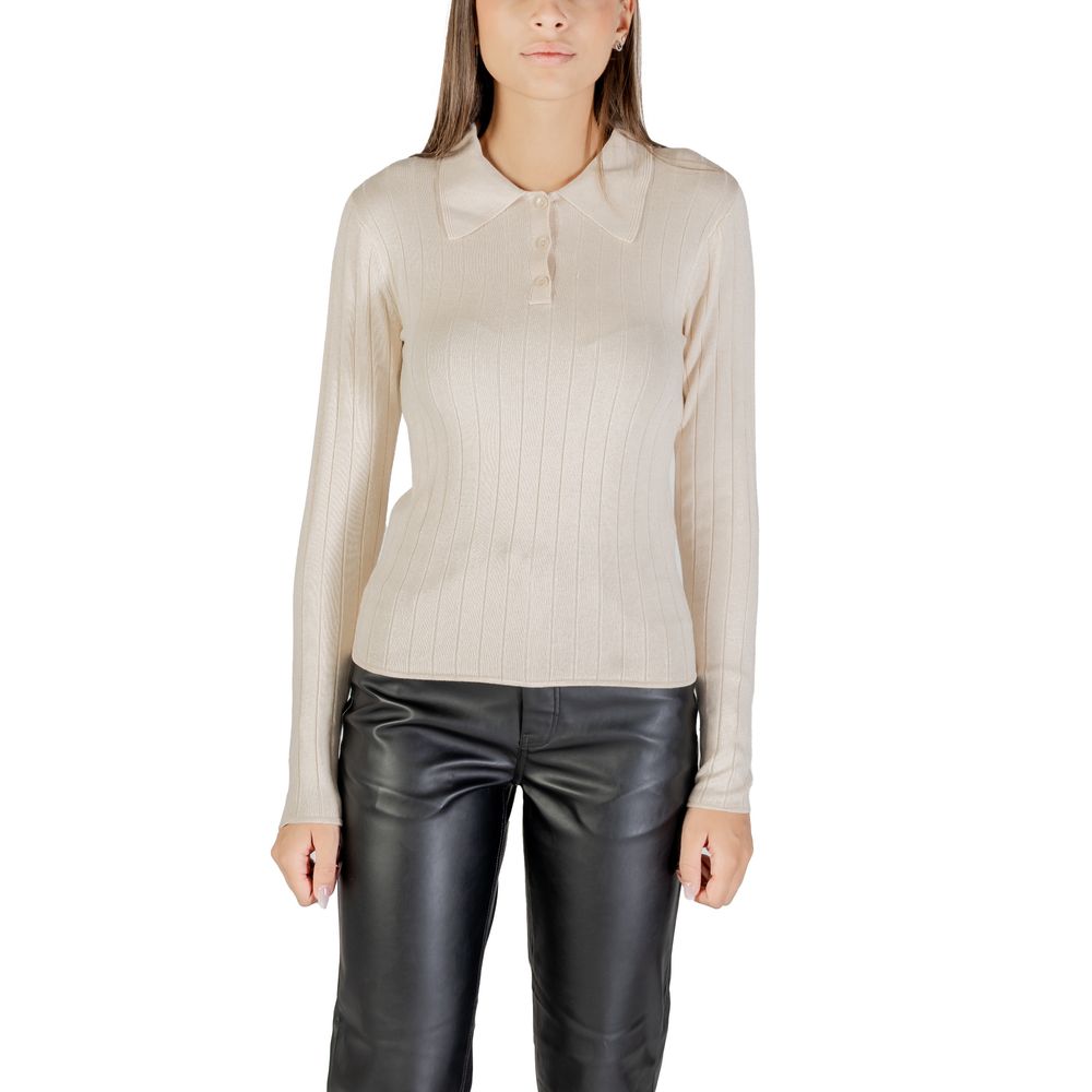Jacqueline De Yong Beige Viscose Sweatshirt