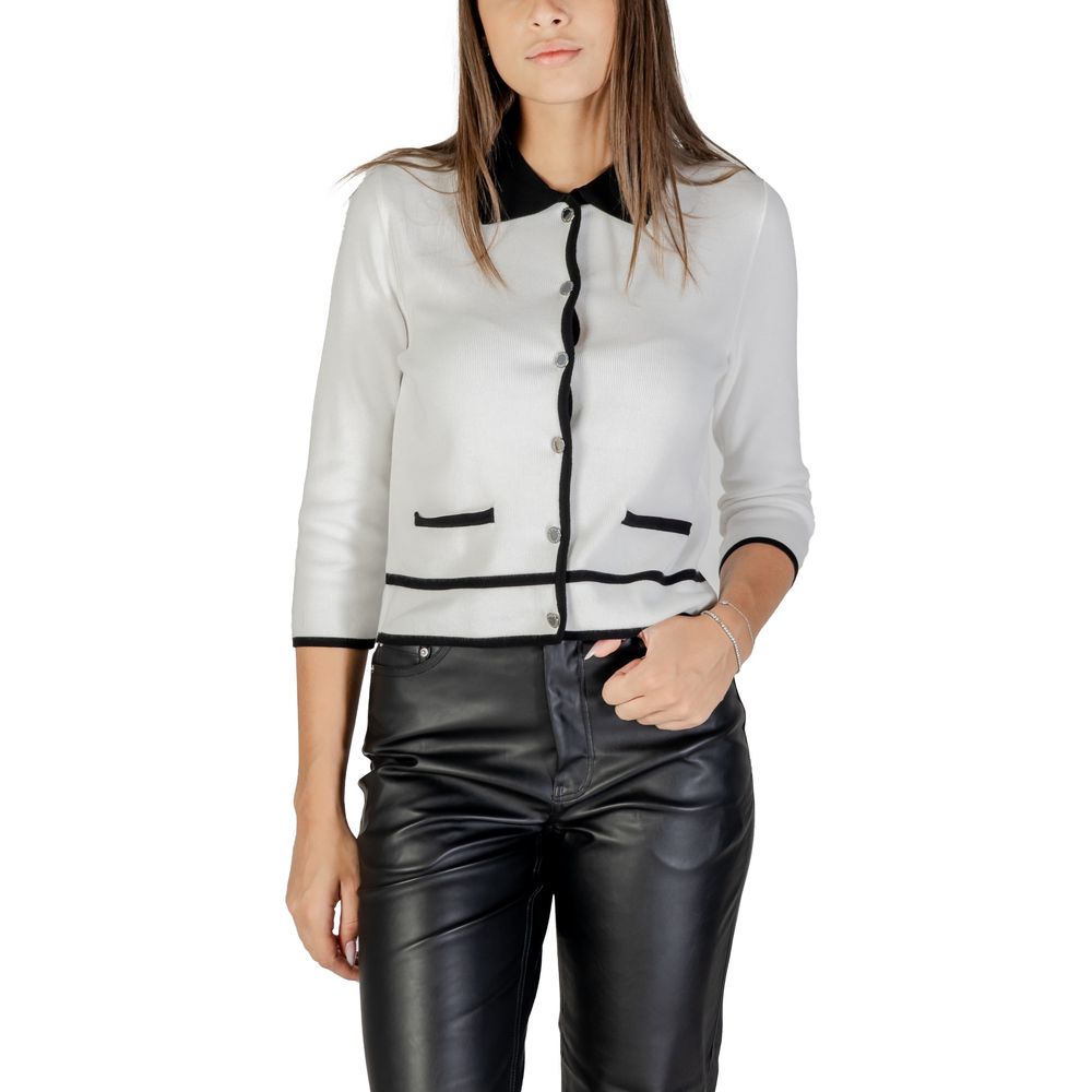 Morgan De Toi Black And White Viscose Sweatshirt