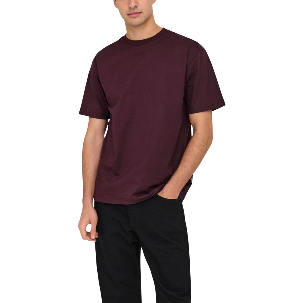 Only & Sons Bordeaux Organic Cotton T-Shirt