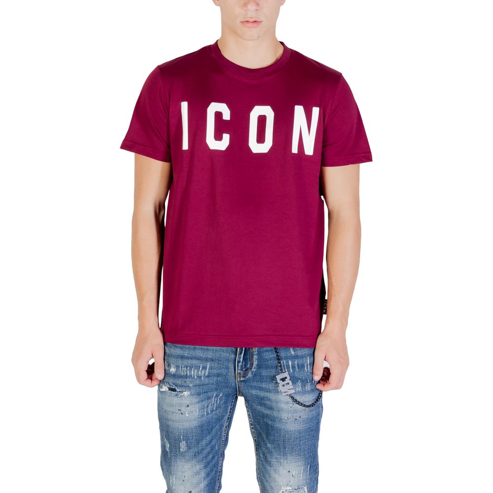 Icon Bordeaux Cotton T-Shirt