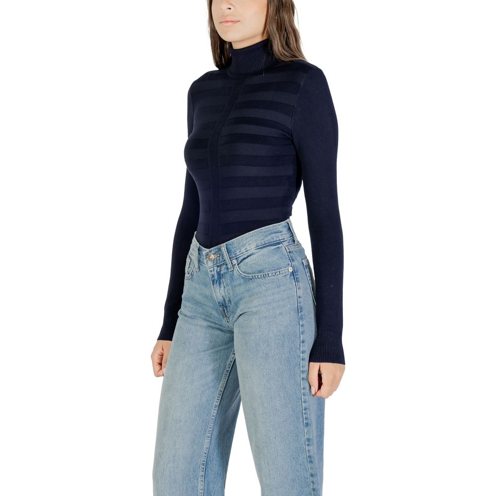 Morgan De Toi Blue Viscose Turtleneck