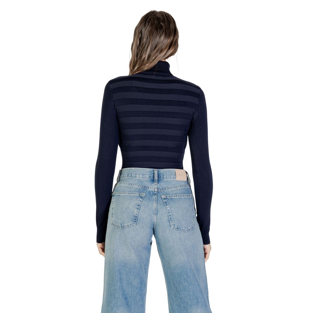 Morgan De Toi Blue Viscose Turtleneck
