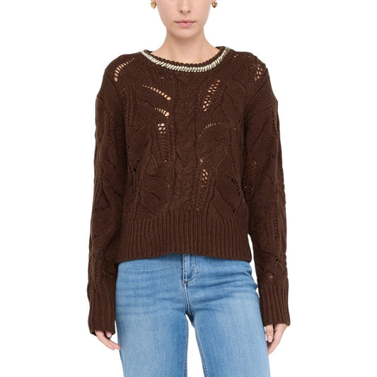 Liu Jo Brown Marabou Sweatshirt