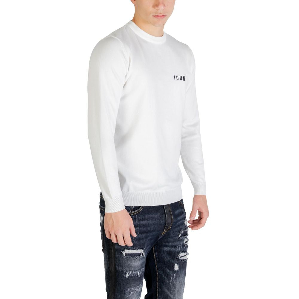 Icon White Viscose Sweatshirt