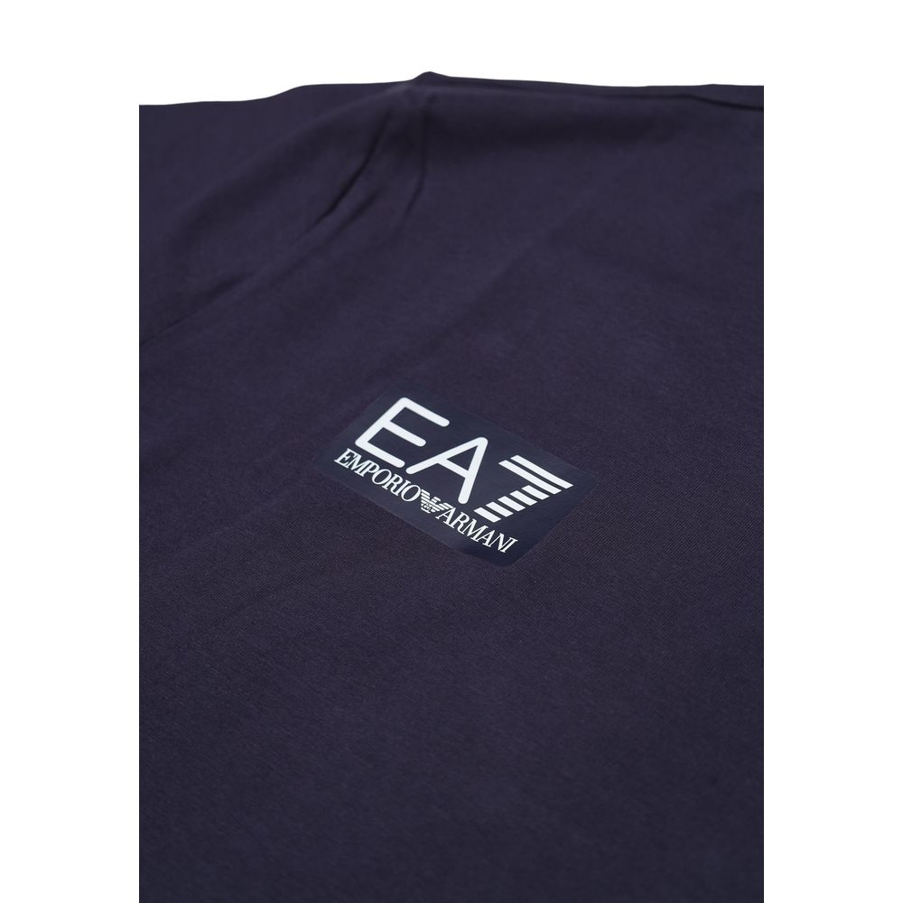 EA7 Emporio Armani Blue Cotton T-Shirt
